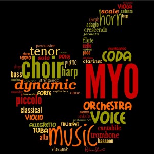 2013-2014 MYO Season T-Shirt: Winning Design by Robin Shum, Nassau Principal Orchestra